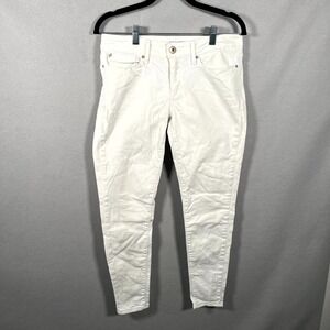 Denizen From Levi's Jeans Womens 9 White Denim Light Wash Low Rise Jegging